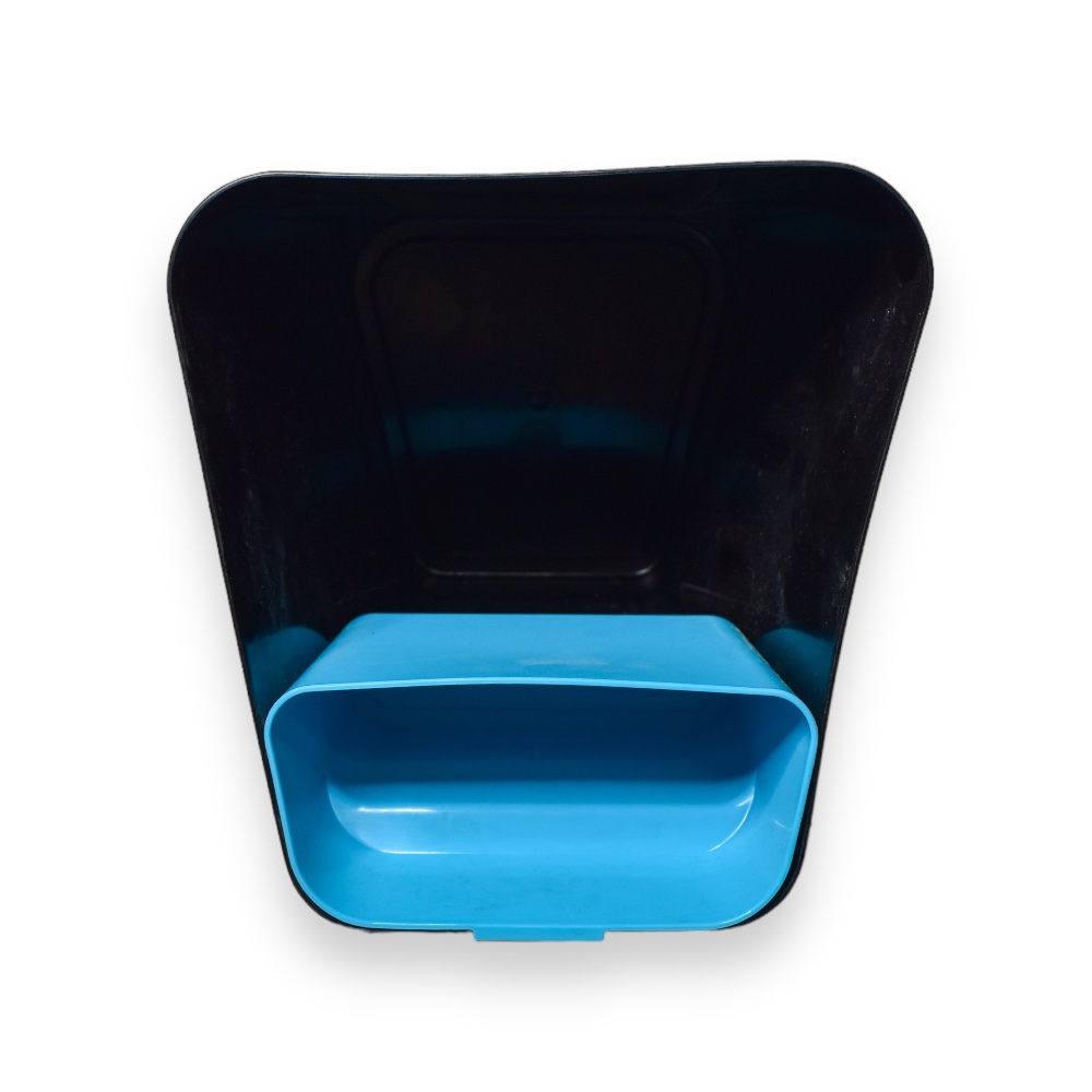 Foto 4 pulgar | Basurero Office Negro Base Azul Prat-k 10lts