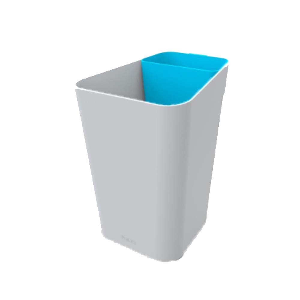 Foto 1 | Basurero Office Gris Base Azul Prat-k 10lts