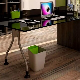Foto 3 | Basurero Office Negro Base Verde Prat-k 10lts