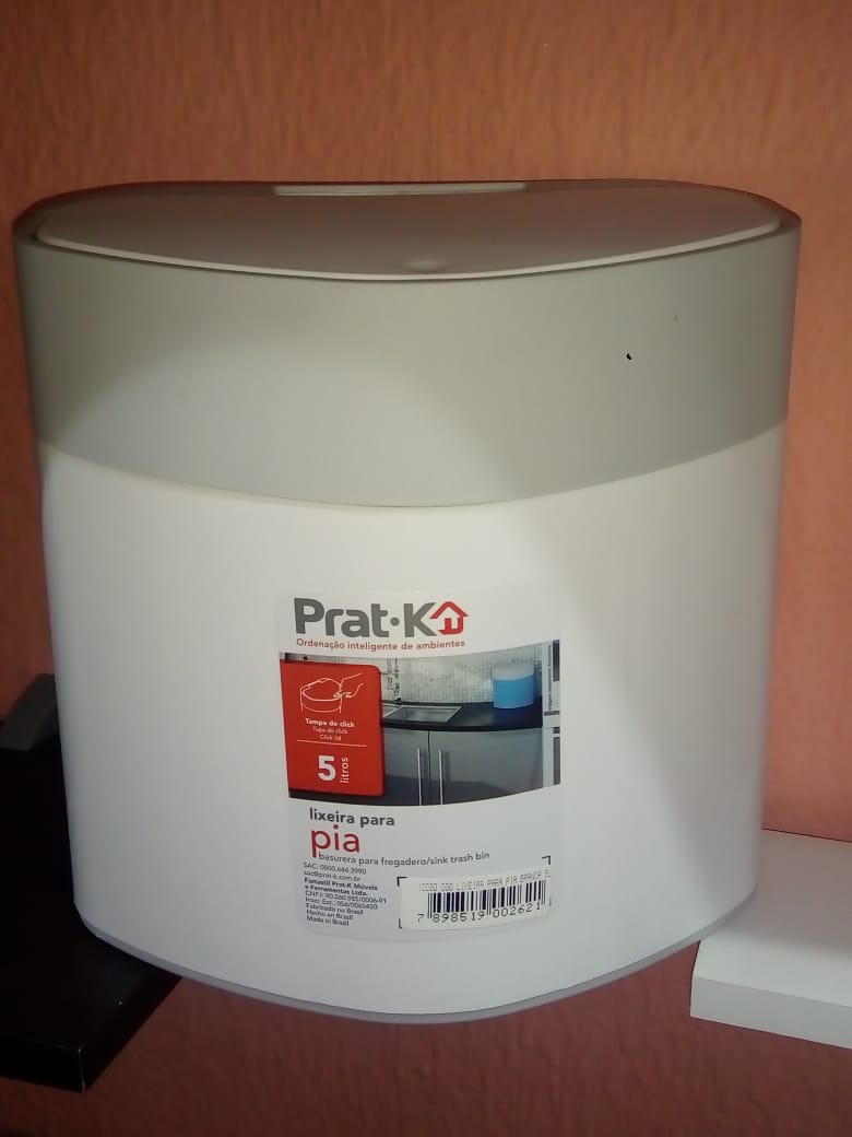 Foto 2 | Basurero Para Cocina Blanco Prat-k 5lts