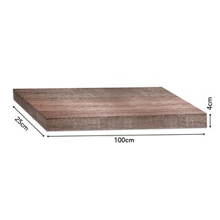 Foto 3 | Repisa Recta Tendenza Collection Malbec Prat-k 04x25x100cm Color Café