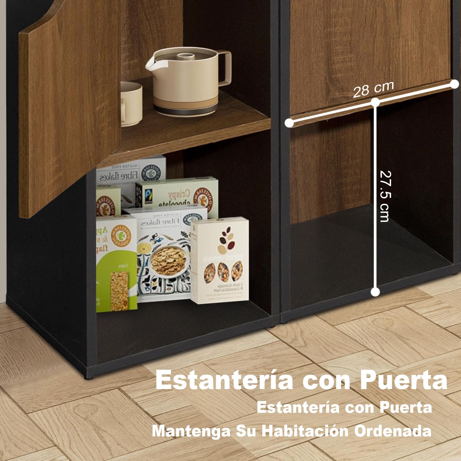 Foto 7 pulgar | Estante de Exhibición Furniturer Lata Negro