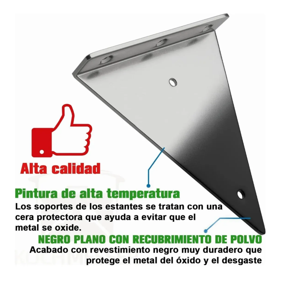 Foto 5 pulgar | 6pz  Soportes Para Repisas Flotantes Belug   Negras