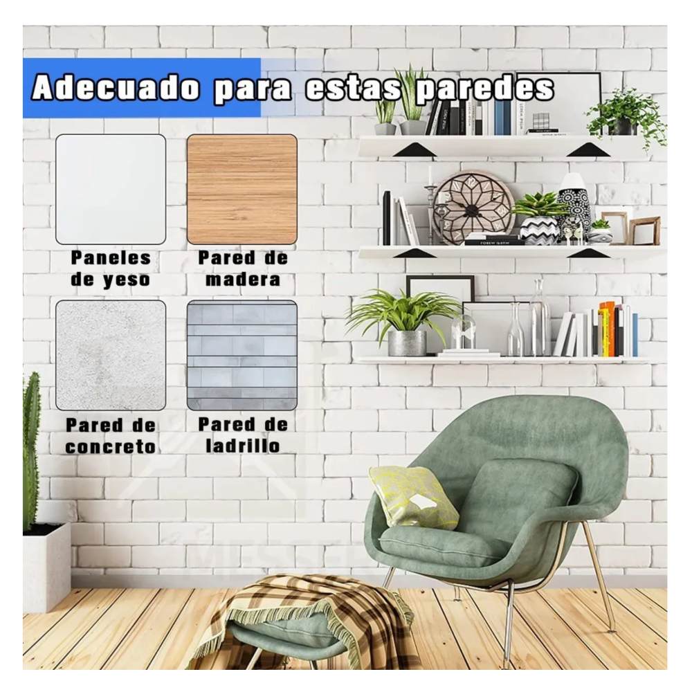Foto 6 pulgar | 6pz  Soportes Para Repisas Flotantes Belug   Negras