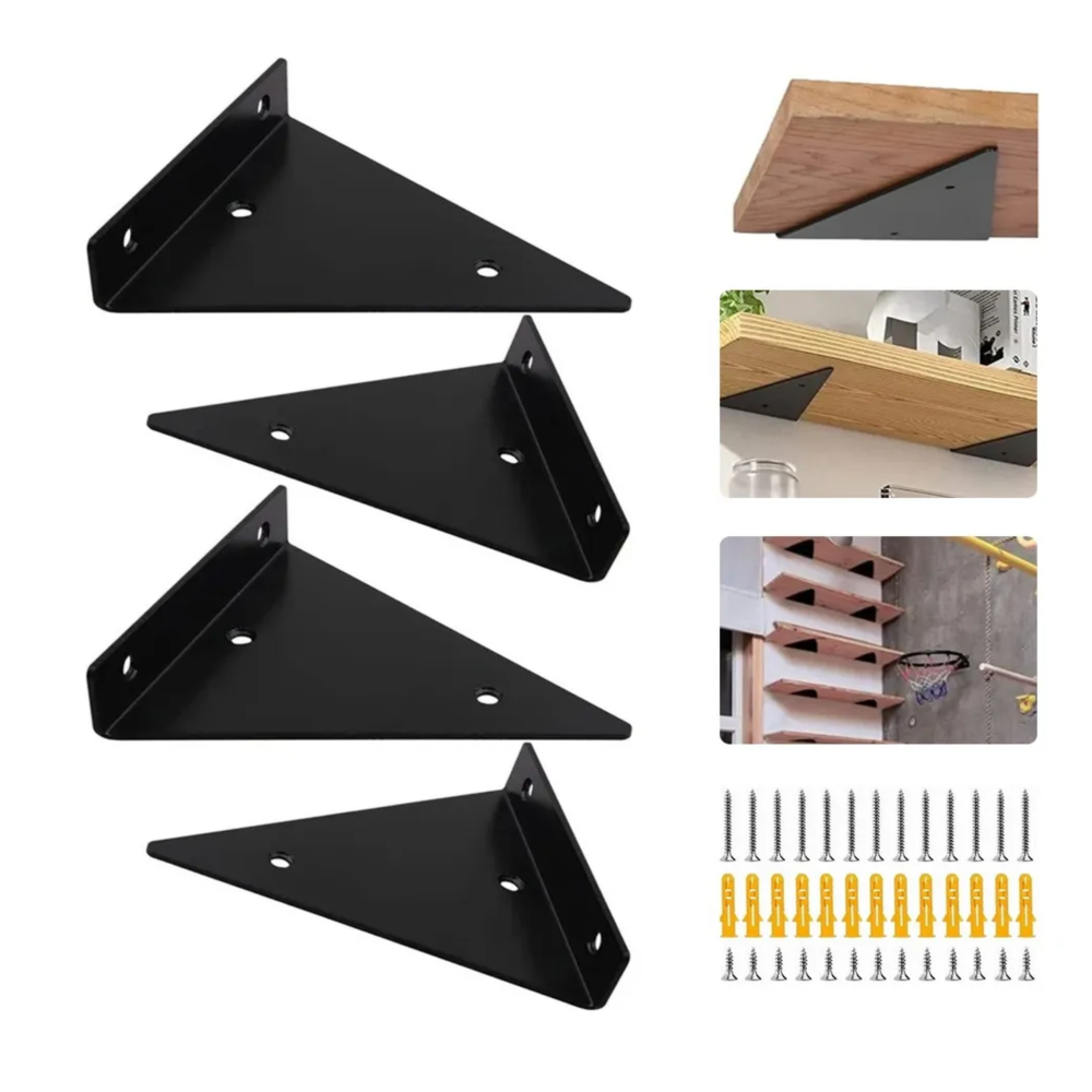 Foto 3 pulgar | 4pz  Soportes Para Repisas Flotantes Belug  Negras