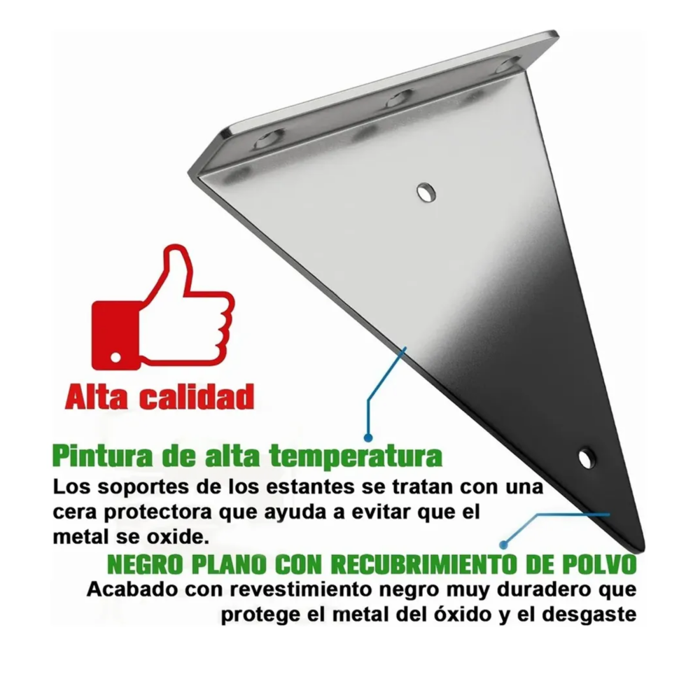 Foto 5 | 4pz  Soportes Para Repisas Flotantes Belug  Negras
