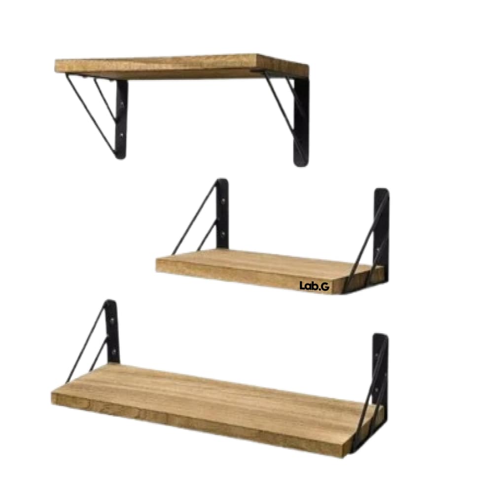 Repisas Flotantes Madera Modernas Estantes Lab.g  3pcs Marrón Claro