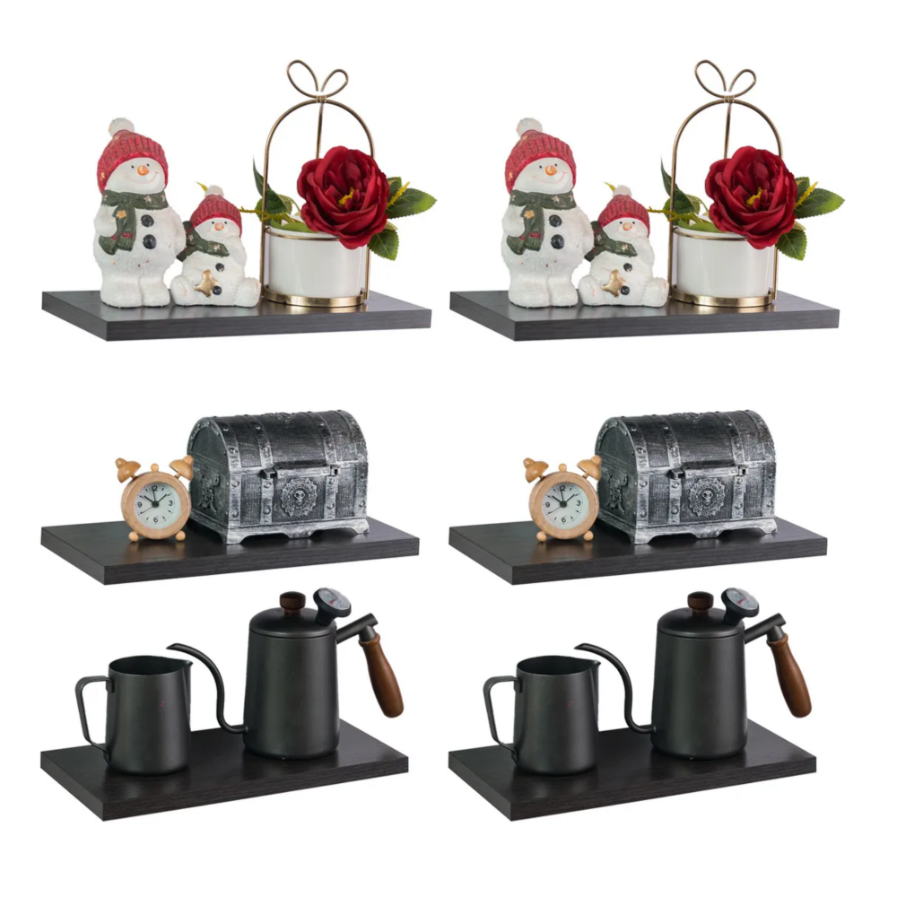 Foto 4 pulgar | Estante Flotante 30cm X 15cm Y 1.6cm De Espesor Belug  Negro Espresso