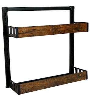 Foto 1 | Xtellar Repisa Especiera De 2 Niveles - Organizador De Cocina En Metal Y Madera - Elegancia Y Funcionalidad En Color N
