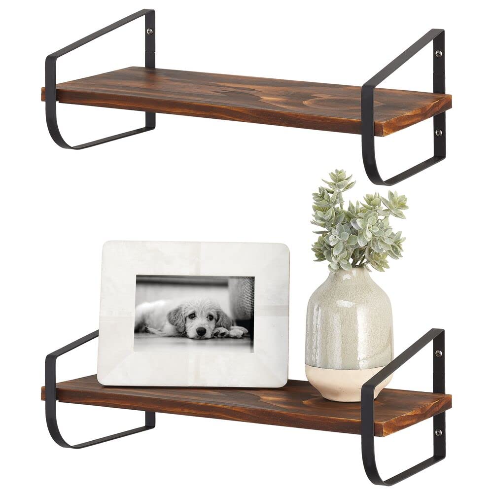 Foto 1 | Estantería Flotante Mdesign  Moderna Y Estrecha  Negro/natural - Venta Internacional.