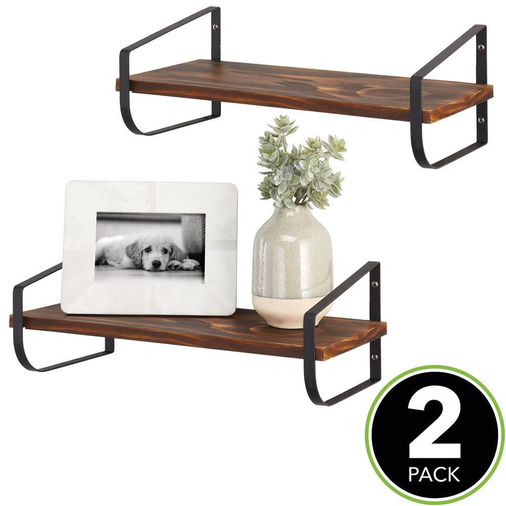 Foto 3 pulgar | Estantería Flotante Mdesign  Moderna Y Estrecha  Negro/natural - Venta Internacional.