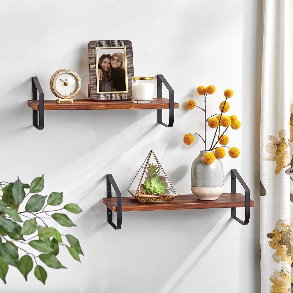 Foto 4 pulgar | Estantería Flotante Mdesign  Moderna Y Estrecha  Negro/natural - Venta Internacional.