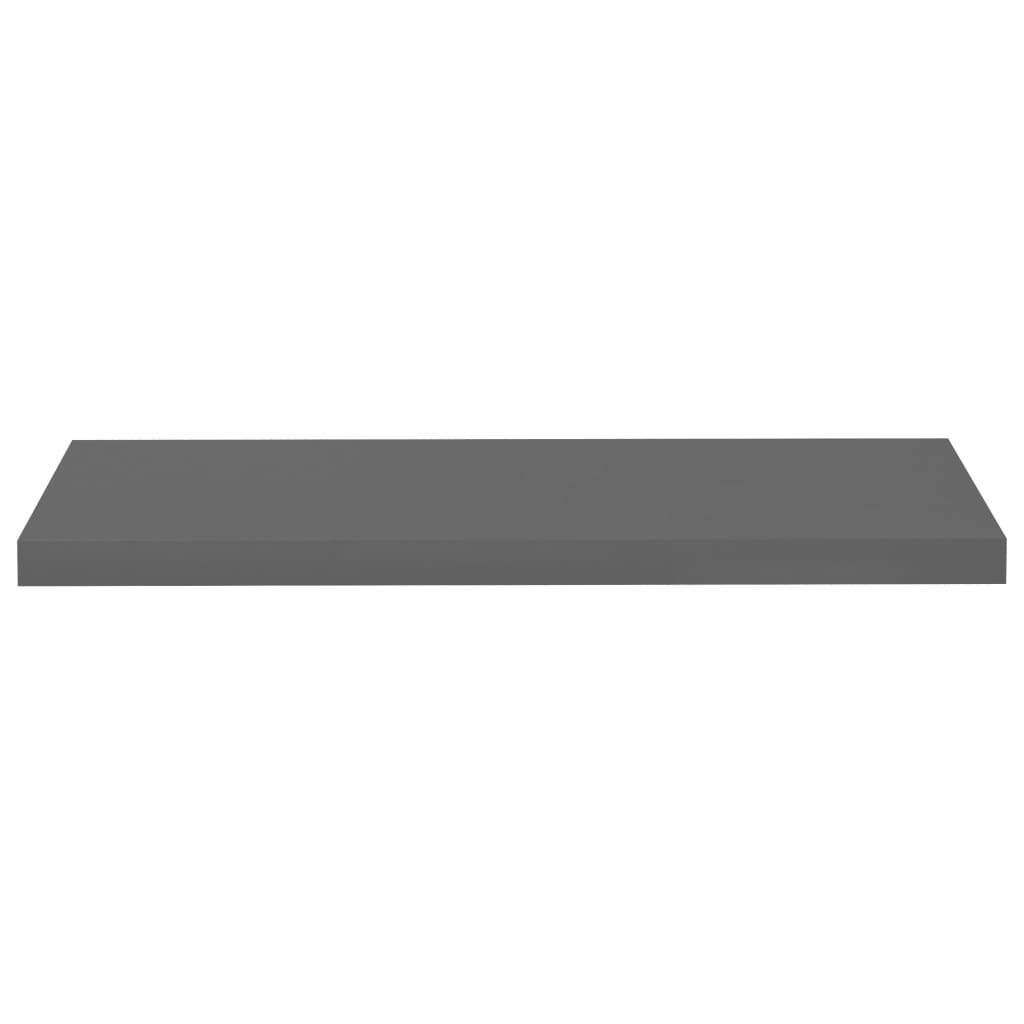 Foto 4 pulgar | Estantería De Pared Vidaxl Flotante  Gris Brillante  80 X 23 5 X 4 Cm  4 Unidades - Venta Internacional.