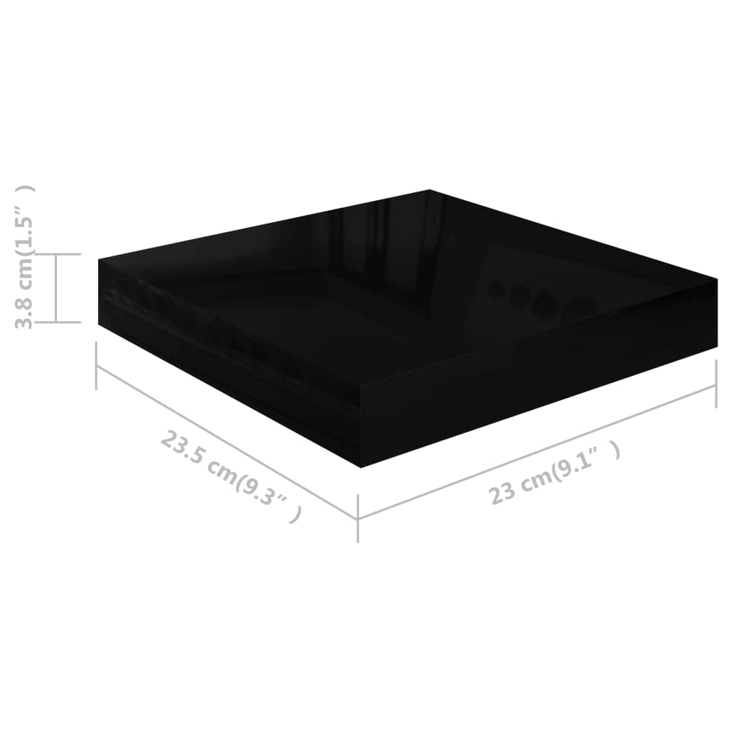 Foto 5 pulgar | Estantería Flotante De Pared Vidaxl De Mdf Negro Brillante En Forma De Panal De Abeja - Venta Internacional.