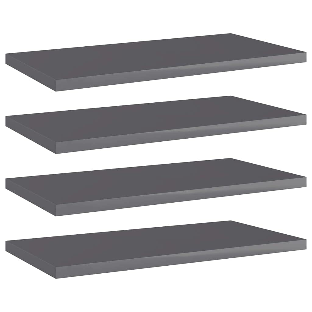 Foto 1 | Estantería Flotante Vidaxl  Color Gris Brillante  Juego De 4 - Venta Internacional.