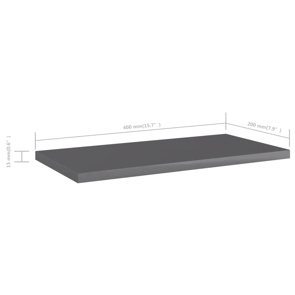 Foto 7 | Estantería Flotante Vidaxl  Color Gris Brillante  Juego De 4 - Venta Internacional.