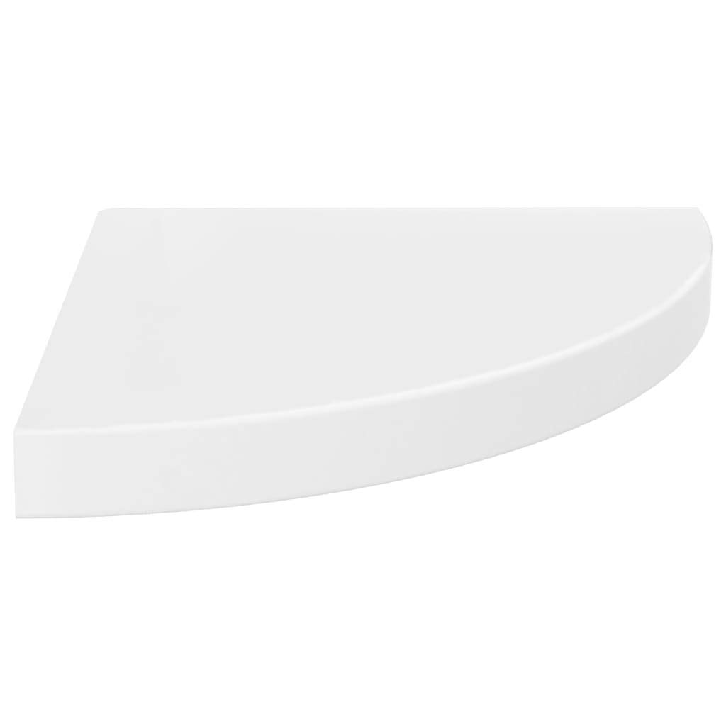 Estante De Esquina Flotante Vidaxl  Moderno  Blanco Brillante  35 X 35 X 4 Cm - Venta Internacional.