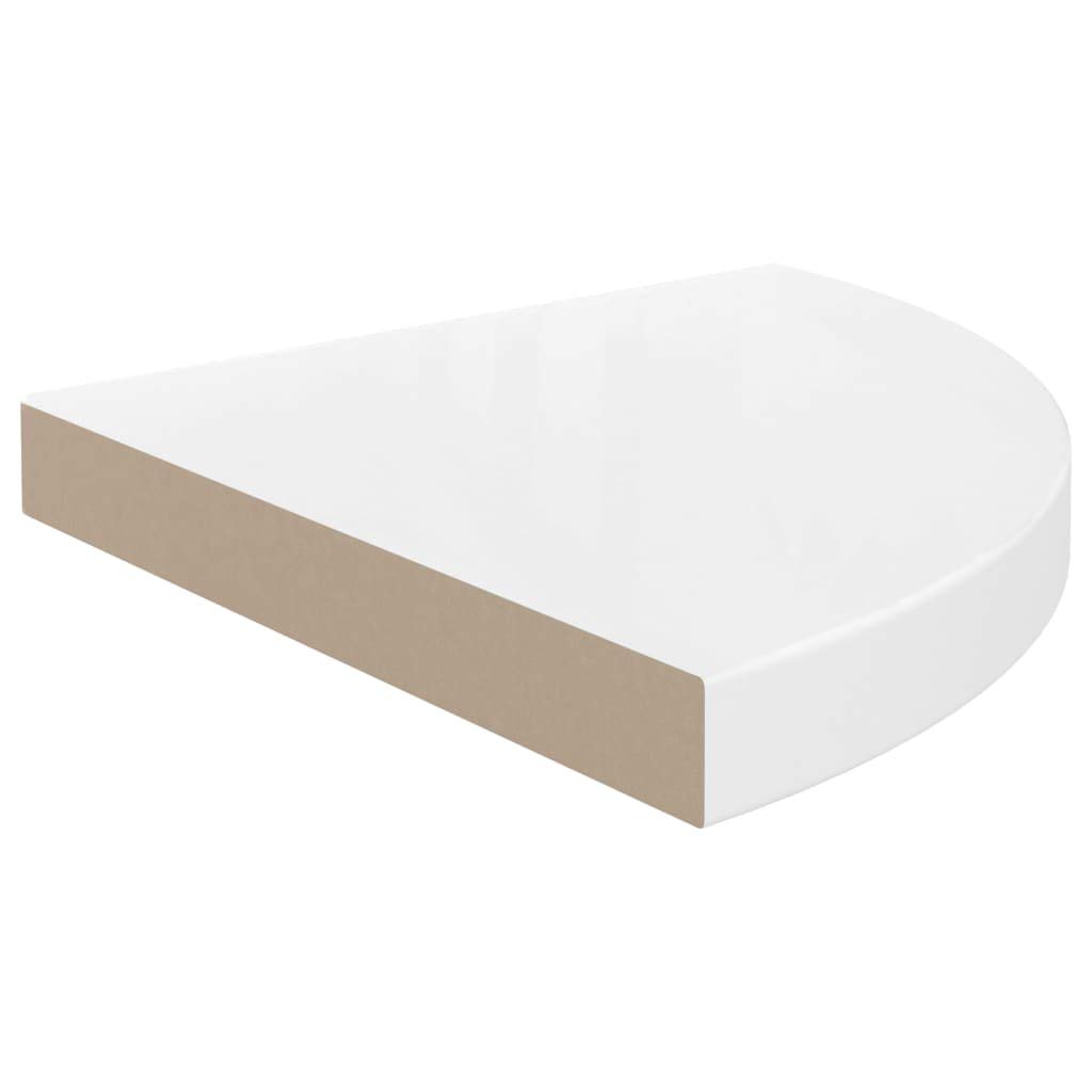 Foto 5 pulgar | Estante De Esquina Flotante Vidaxl  Moderno  Blanco Brillante  35 X 35 X 4 Cm - Venta Internacional.