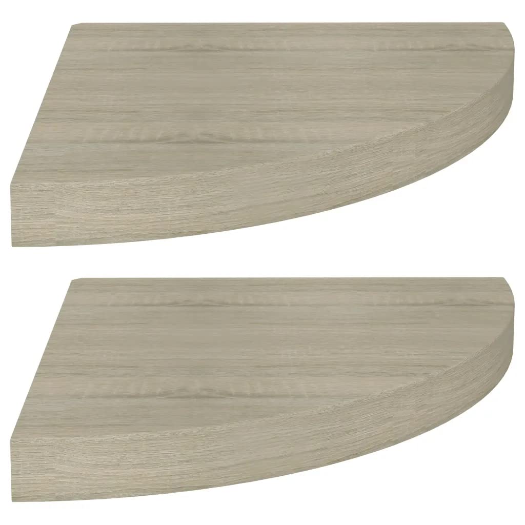 Foto 3 pulgar | Estantería De Esquina Vidaxl  Roble Flotante  35 X 35 X 4 Cm  2 Unidades  Mdf - Venta Internacional.