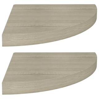 Foto 2 | Estantería De Esquina Vidaxl Roble Flotante 35 X 35 X 4 Cm 2 Unidades Mdf - Venta Internacional.