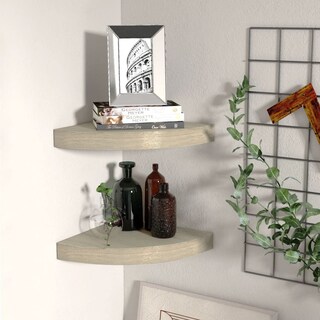 Foto 2 | Estantería De Esquina Vidaxl Roble Flotante 25 X 25 X 4 Cm 2 Unidades Mdf - Venta Internacional.