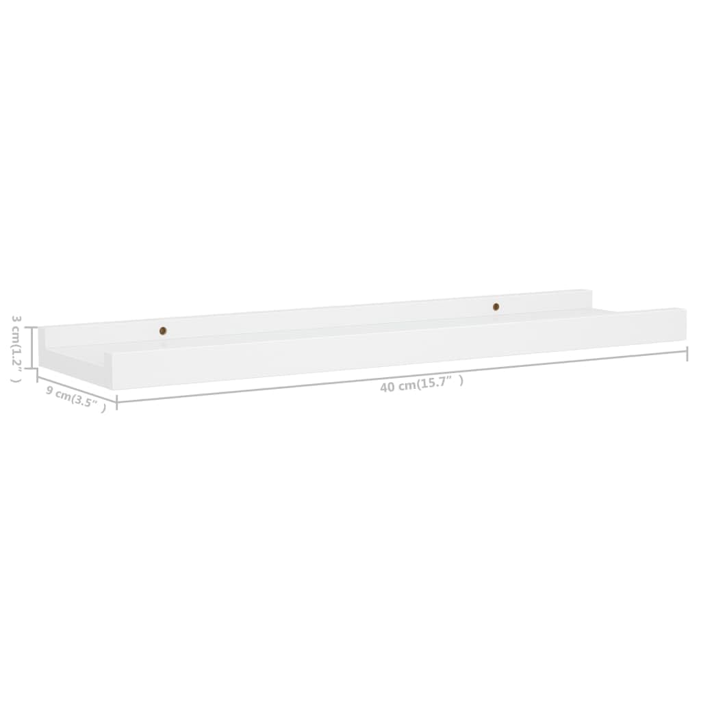 Foto 5 pulgar | Juego De 2 Estantes Con Repisa De Pared Vidaxl  Color Blanco - Venta Internacional.