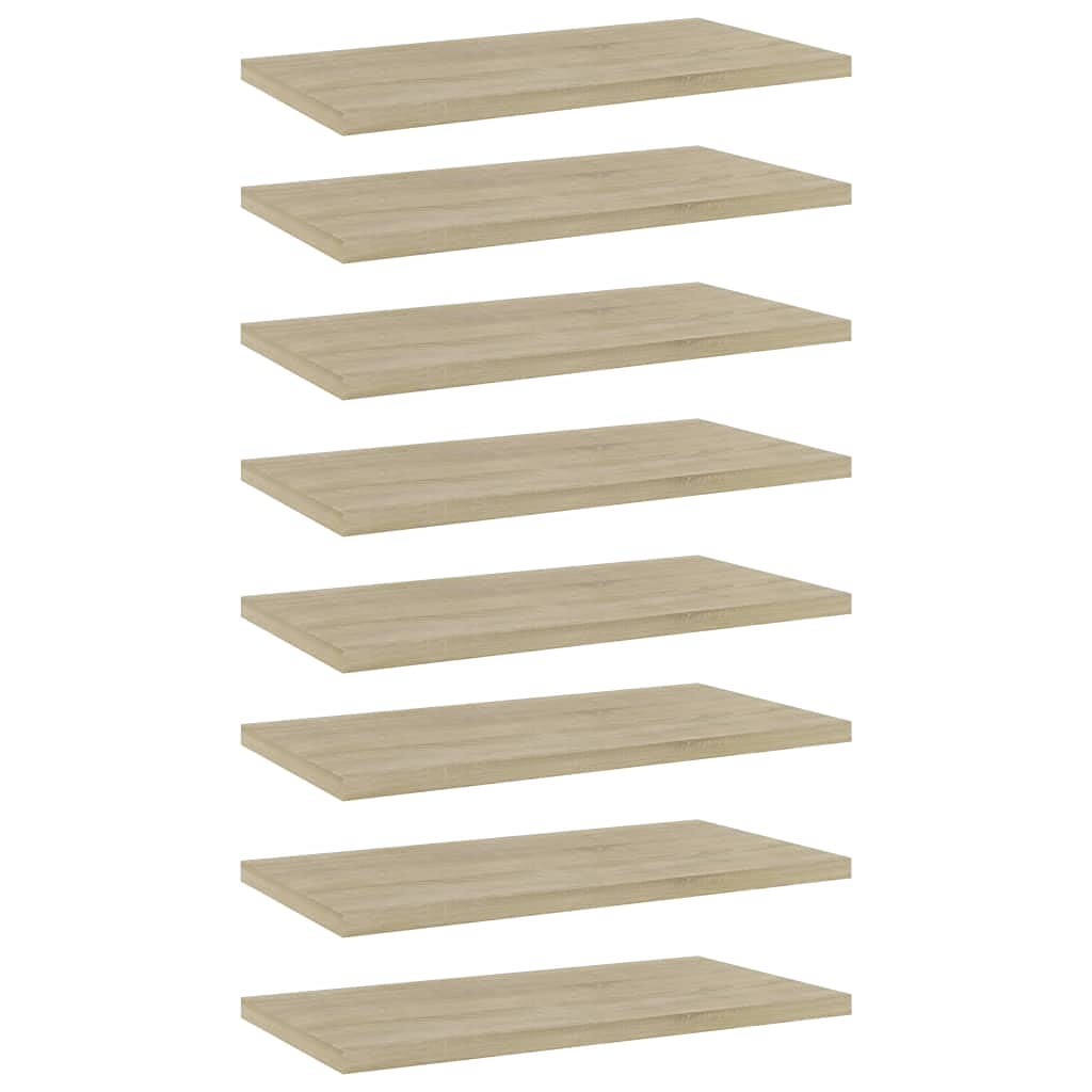 Estantería Vidaxl Sonoma Oak  8 Unidades  40 X 20 X 1 5 Cm  Madera Artificial - Venta Internacional.