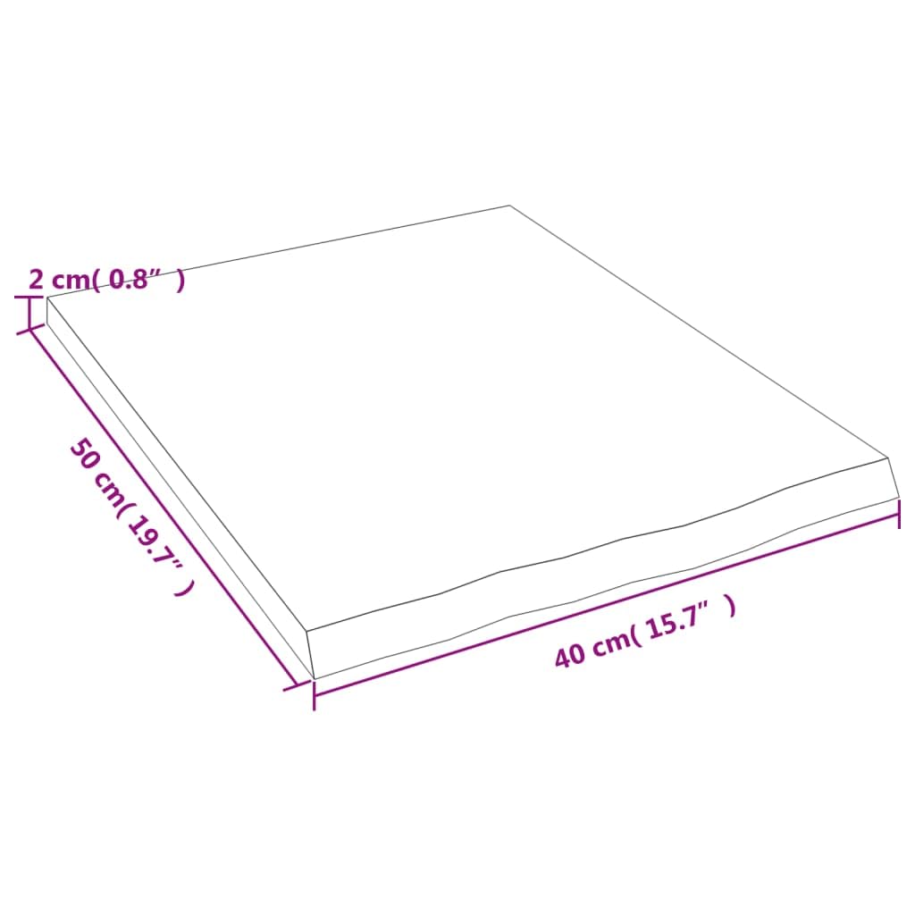 Foto 7 | Estantería De Pared Vidaxl Rústica De Madera Maciza De Roble Marrón Claro  20 X 40 Cm - Venta Internacional.