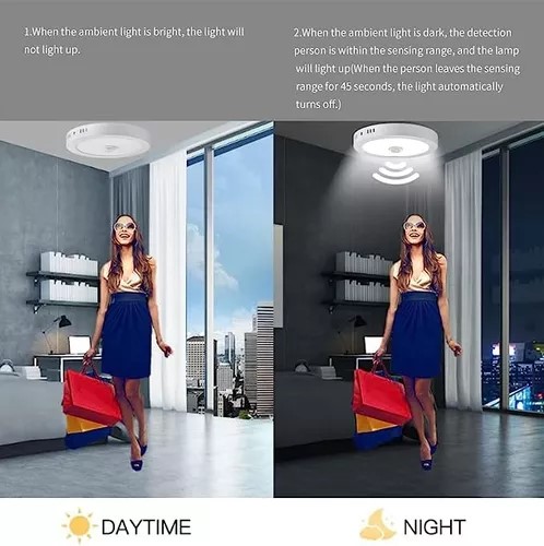Foto 4 | Lampara Sensor Movimiento Led De Sobreponer Redondo 18w Plus