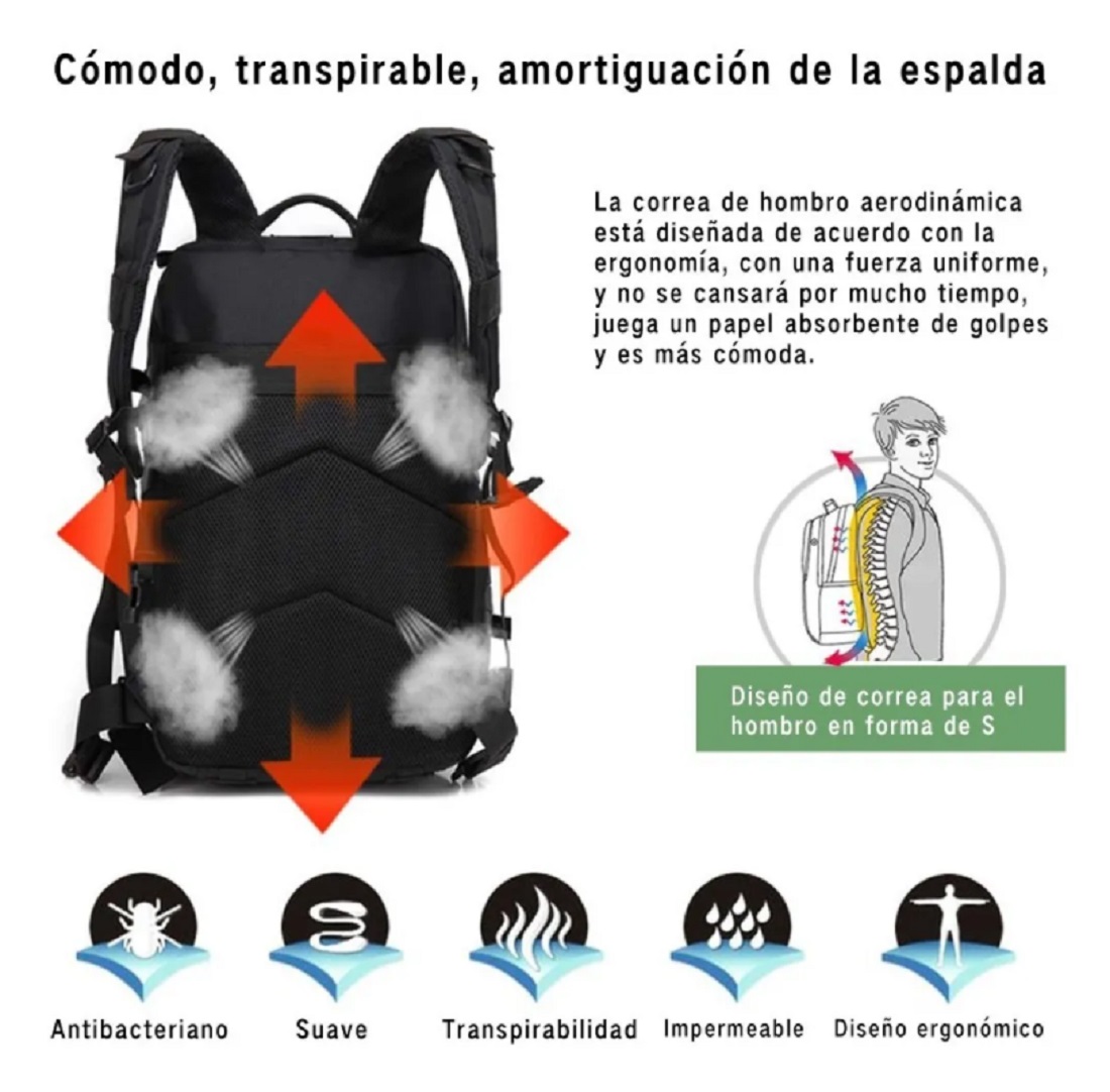 Foto 4 pulgar | Mochila Táctica para Notebook Malubero