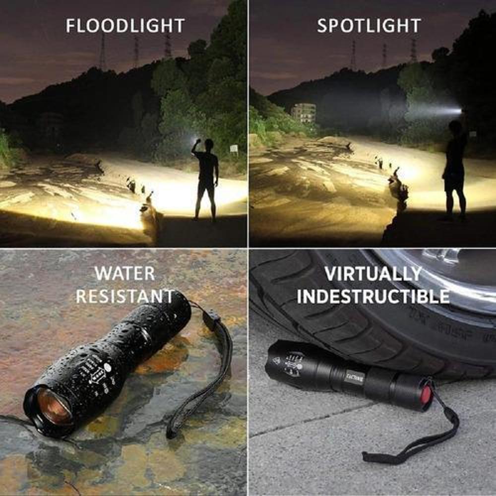 Foto 3 pulgar | Lámpara Táctica Recargable Led Linterna 3000 Lumens 5 Modos