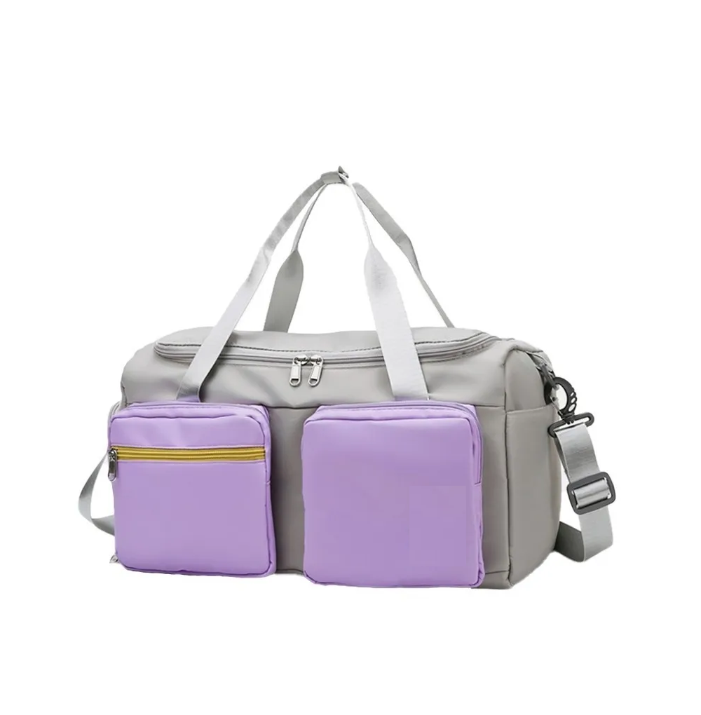 Bolso Deportivo Moderno De Pesca  Púrpura Con Gris