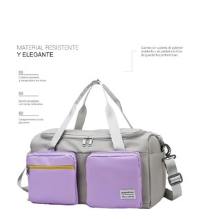 Foto 2 | Bolso Deportivo Moderno De Pesca Púrpura Con Gris