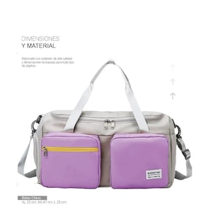 Foto 3 | Bolso Deportivo Moderno De Pesca Púrpura Con Gris