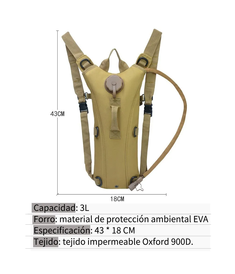 Foto 3 | Mochila de Pesca y Aire Libre Hidratante Bolsa para Agua