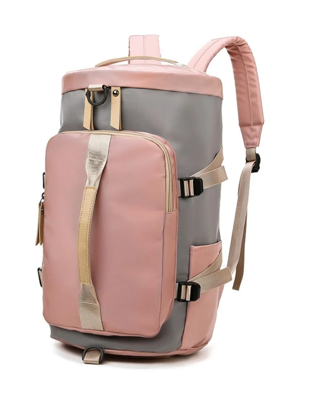 Mochila Maleta para Pesca y Aire Libre color Rosa con Gris