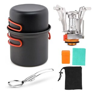 Foto 2 | Utensilios de Cocina para Campamento Equipo con Estufa de Cámping