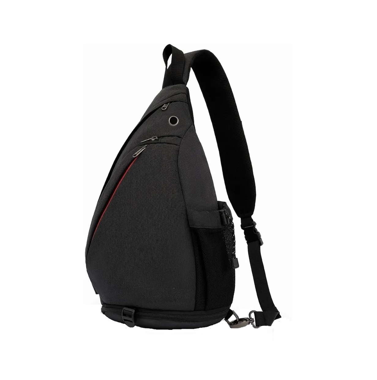 Mochila Cruzada Eo Safe Imports color Negro