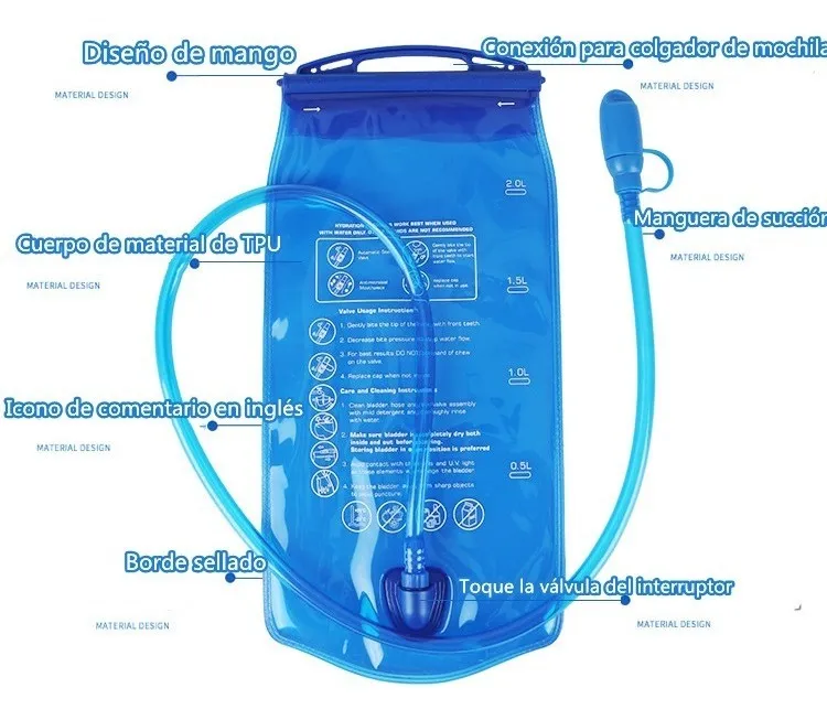 Foto 4 pulgar | Bolsa Malubero de Agua Hidratante color Azul