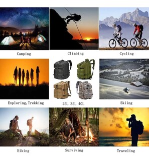 Foto 3 | Mochila Eo Safe Imports para Deporte al Aire Libre Camuflajeada