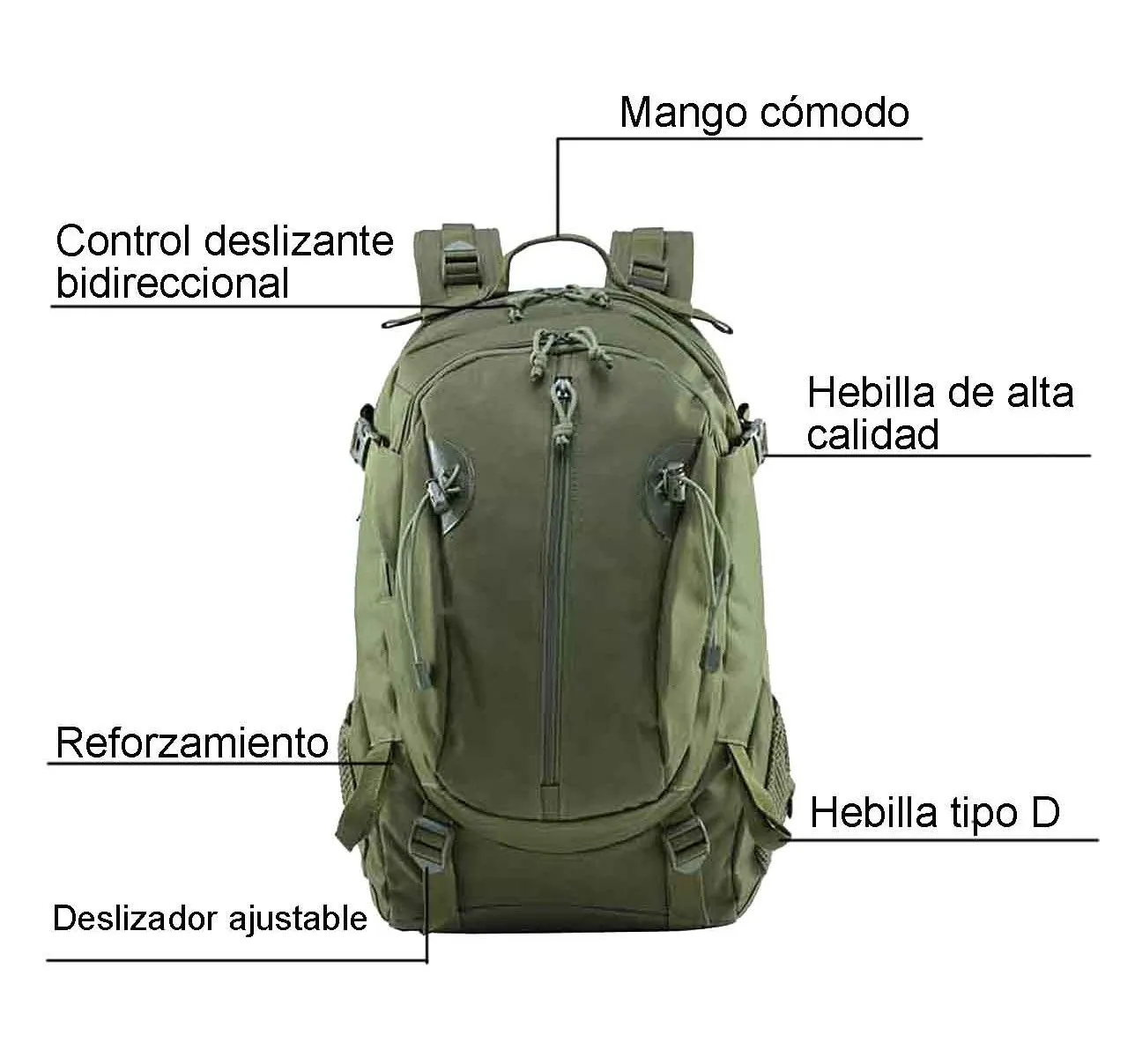 Foto 4 pulgar | Mochila De Camping Eo Safe Imports Fw156 Verde