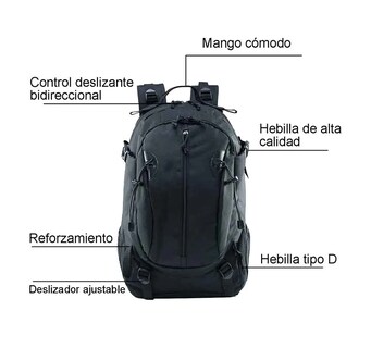 Foto 3 | Mochila De Camping Eo Safe Imports Fw156 Color Negro