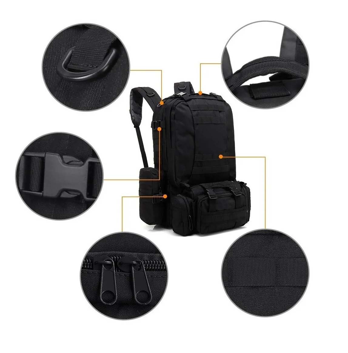 Foto 4 pulgar | Mochila Táctica Impermeable Eo Safe Imports ESI-221 color Negro para Campamento