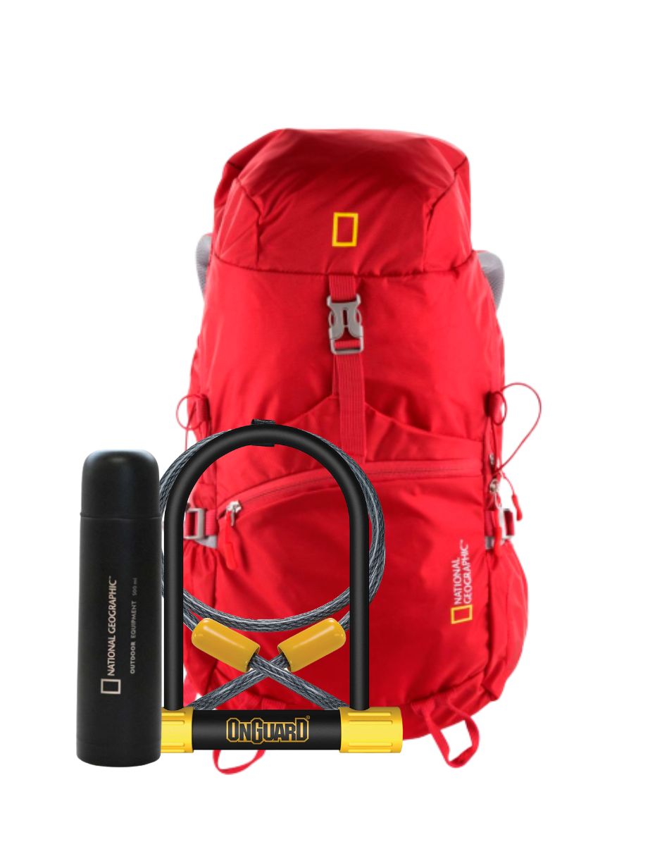 Mochila con Candado y Termo de 500 ml National Geographic Sbf05