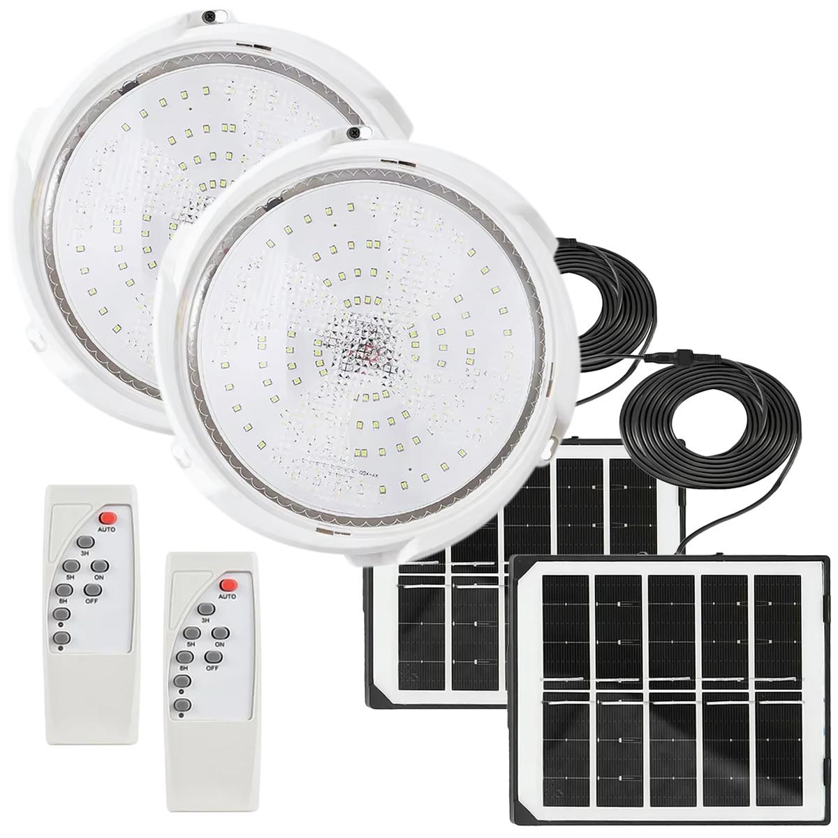 Lampara Solar Alto Rendimiento Ventdepot Mxdli-002 2kits Blanco