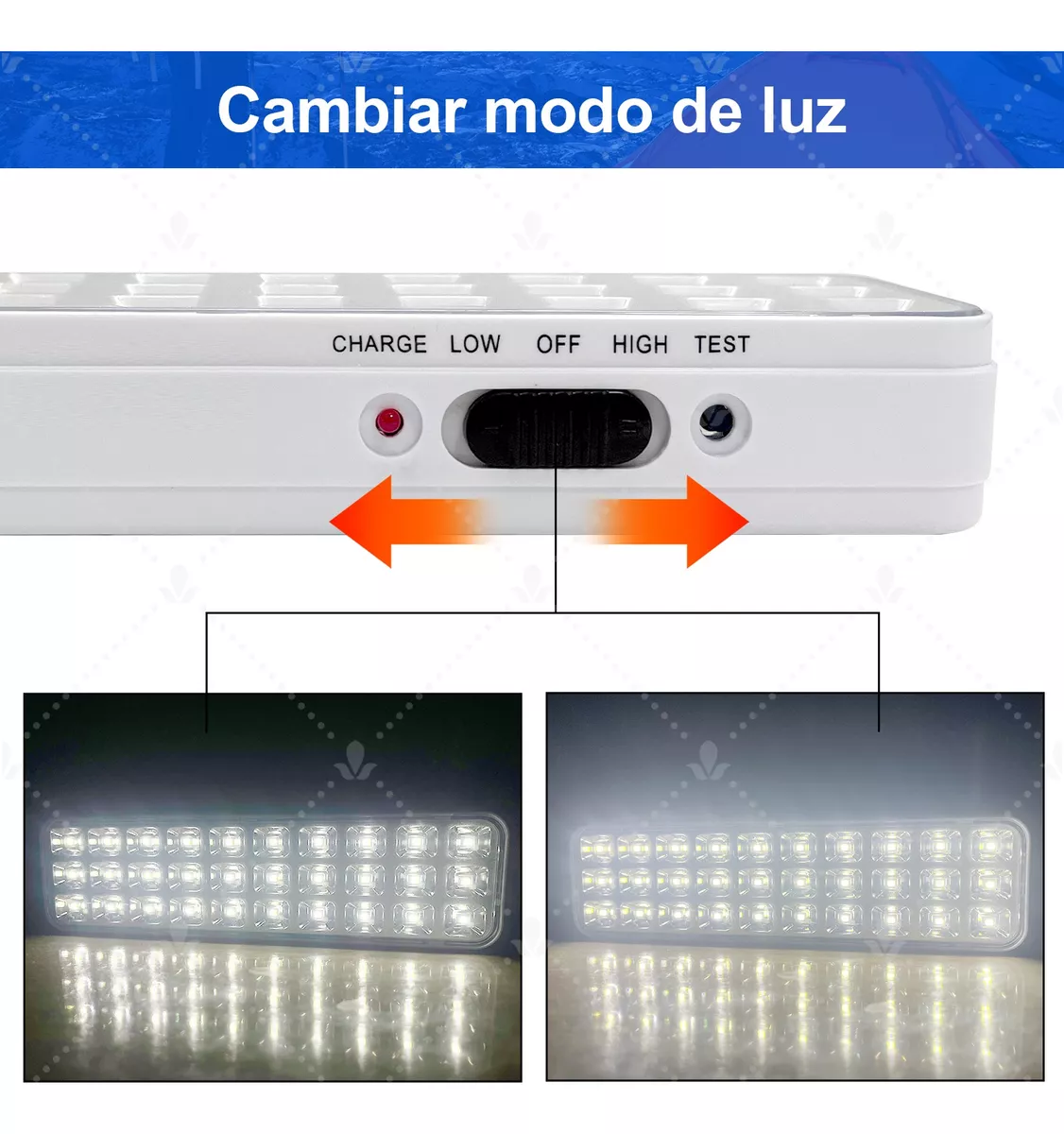 Foto 6 pulgar | Lámpara De Emergencia Belug 30 Leds Batería Recargable Blanca