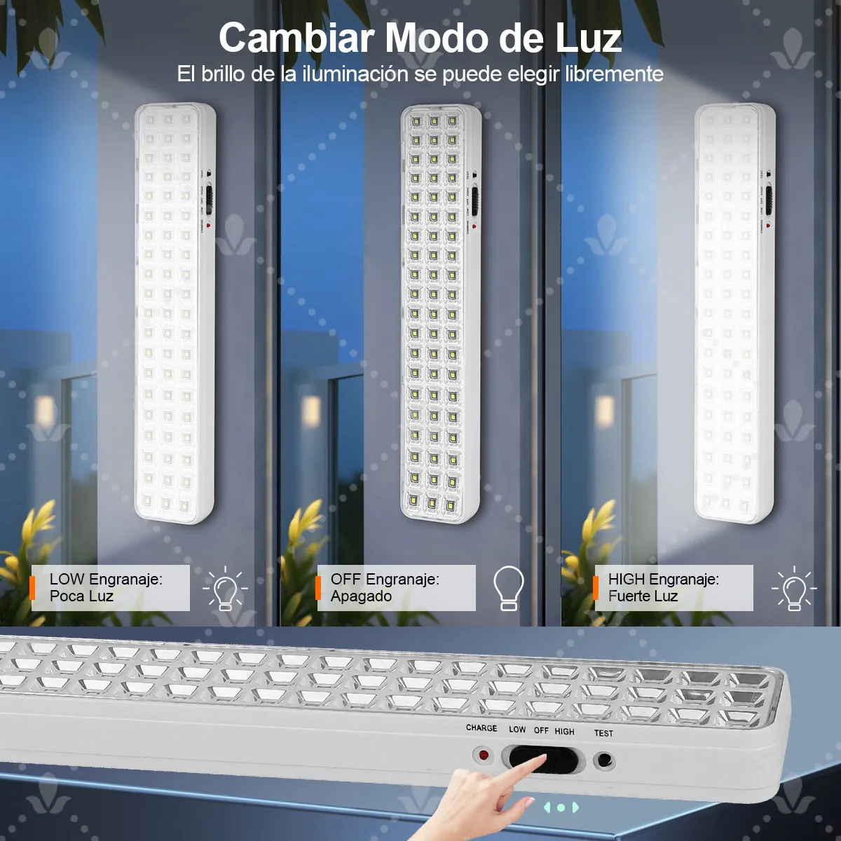 Foto 4 pulgar | Lámpara Belug De Emergencia 60 Leds Batería Recargable Blanca