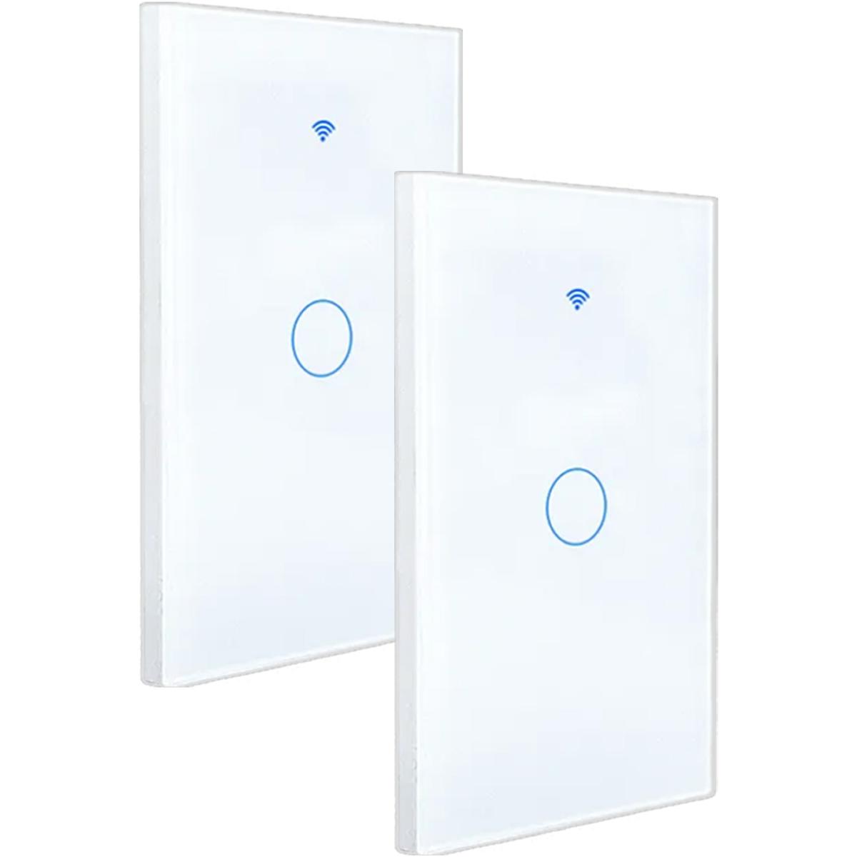 Interruptor de Luz Wifi Casa Ventdepot  Mxtuf-002 2 Piezas color Blanco