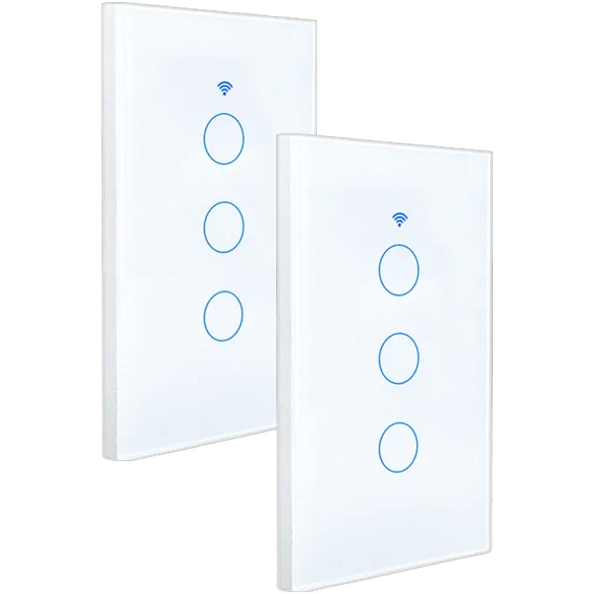 Interruptor Smart 3 Entradas Ventdepot Mxtuk-002 2 Piezas Blanco