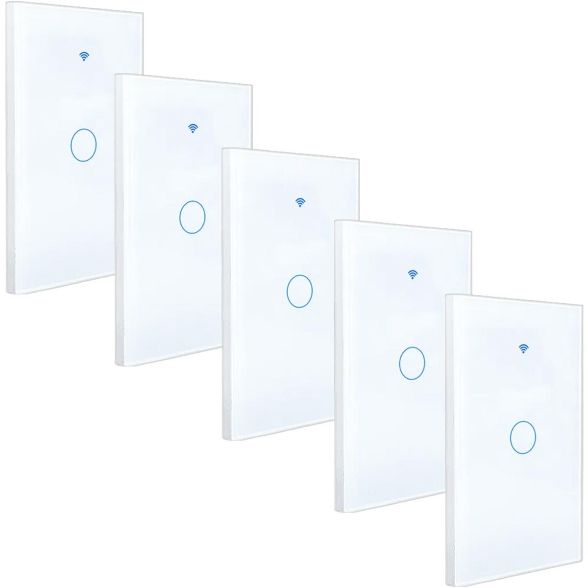Apagador Smart Para Casas Ventdepot  Mxtuf-005 5 Piezas Blanco $7,537